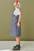 Image 2 of Linen apron dress has a square neckline & two front pockets Luka from Baltic Linen